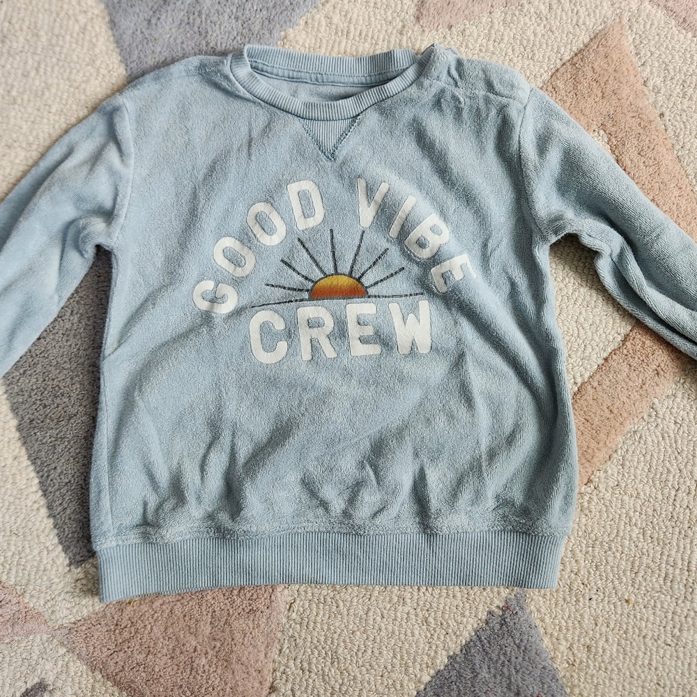 Little Co. French Terry sweatshirt with neck snaps
